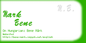 mark bene business card